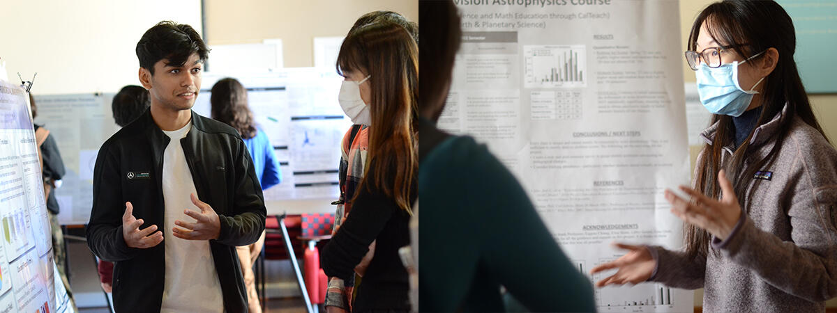 Undergraduates discussing physics